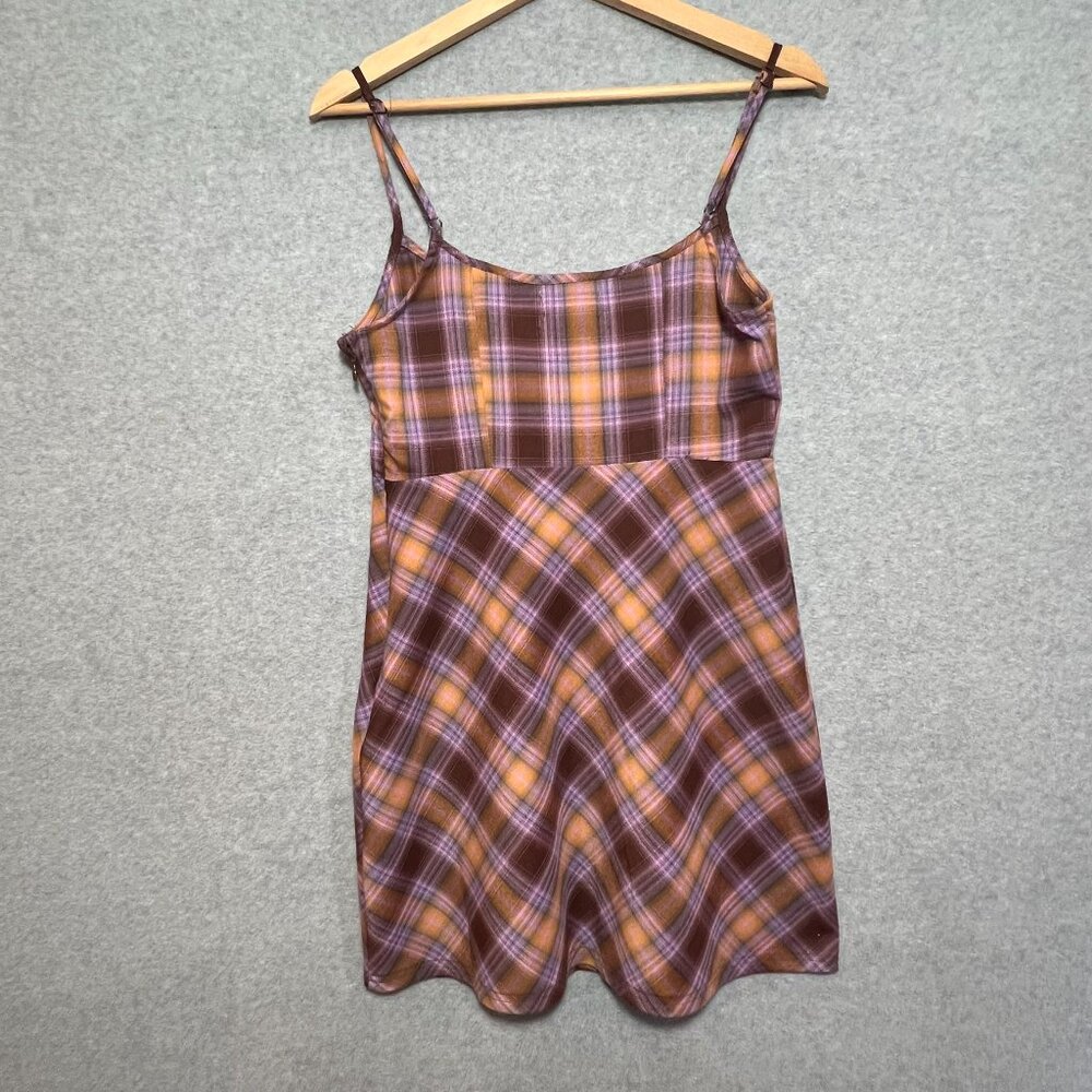 Urban Outfitters Keya Plaid Hook & Eye Mini Dress View 2